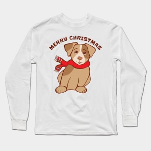 Merry Christmas Dog Long Sleeve T-Shirt